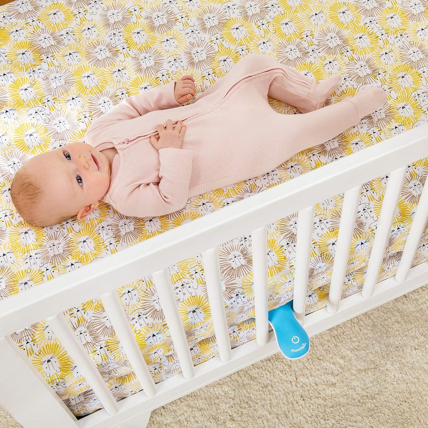 imageMunchkin LullaVibe Vibrating Pad Baby Sleep Soother for Crib Mattresses Bassinets Strollers Nap and Sleep Aid for Babies and Infants Rechargeable Light BlueVibrating Pad