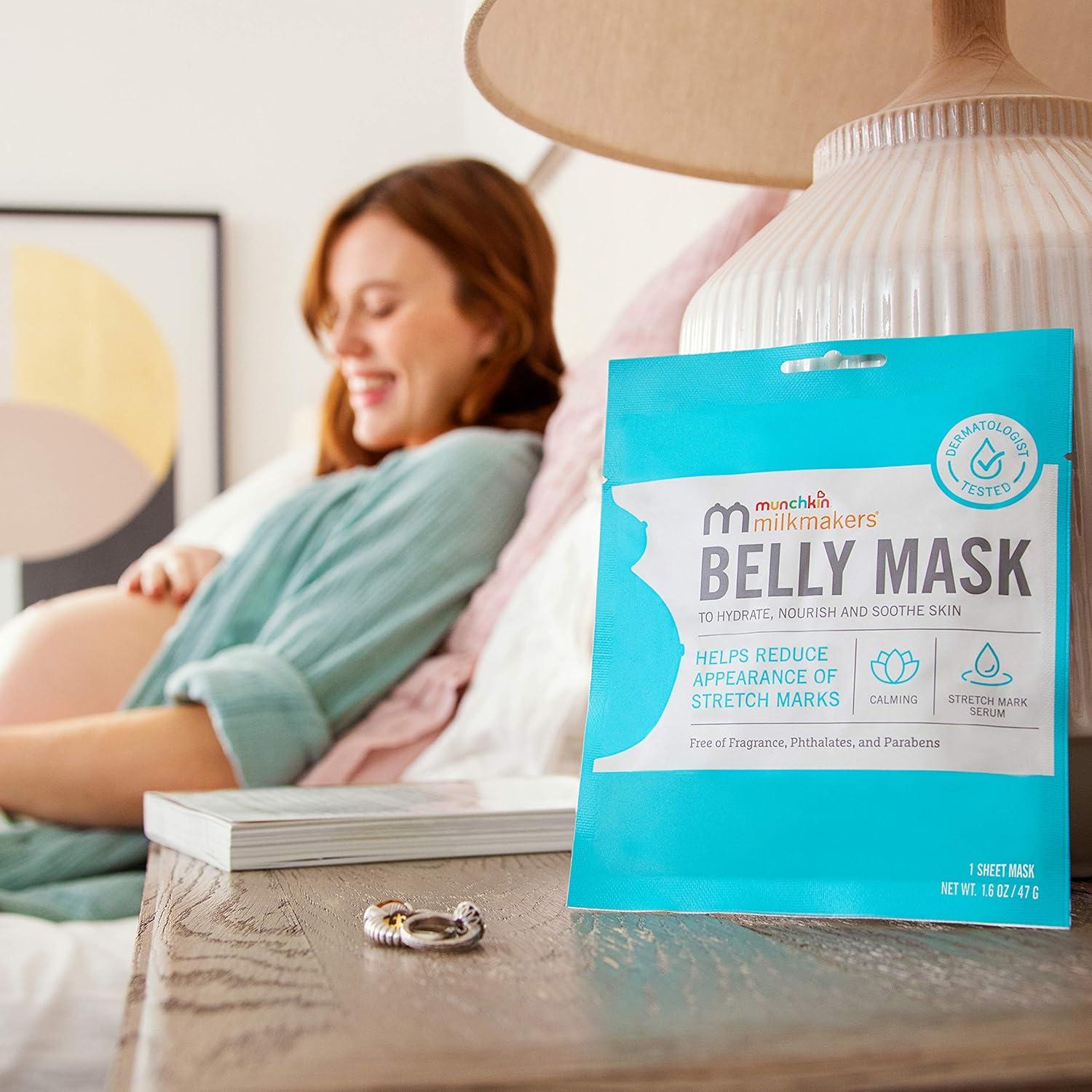 imageMunchkin Milkmakers Belly Mask for Pregnancy Skin Care ampamp Stretch Marks 3 Sheet Masks1 Count Pack of 2