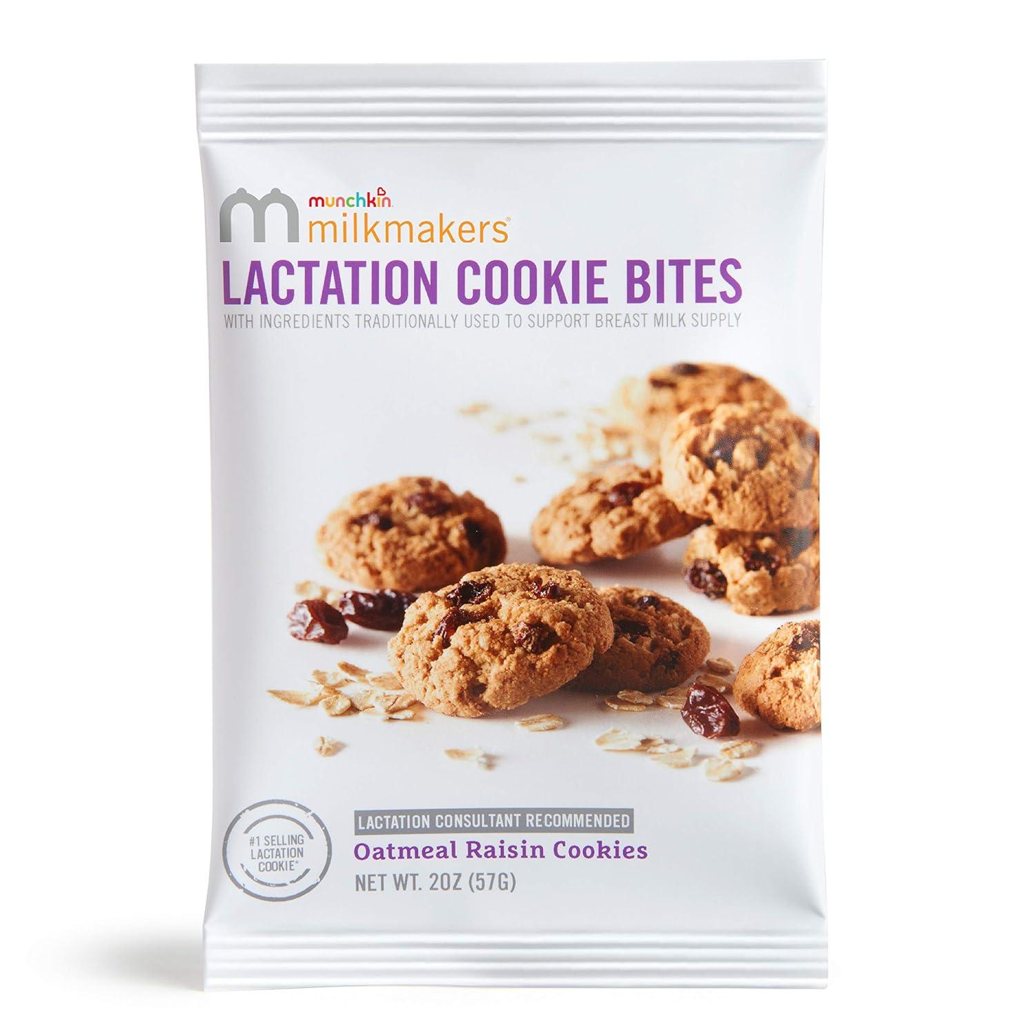 imageMunchkin Milkmakers Lactation Cookie Bites Chocolate Salted Caramel 10 CtOatmeal Raisin