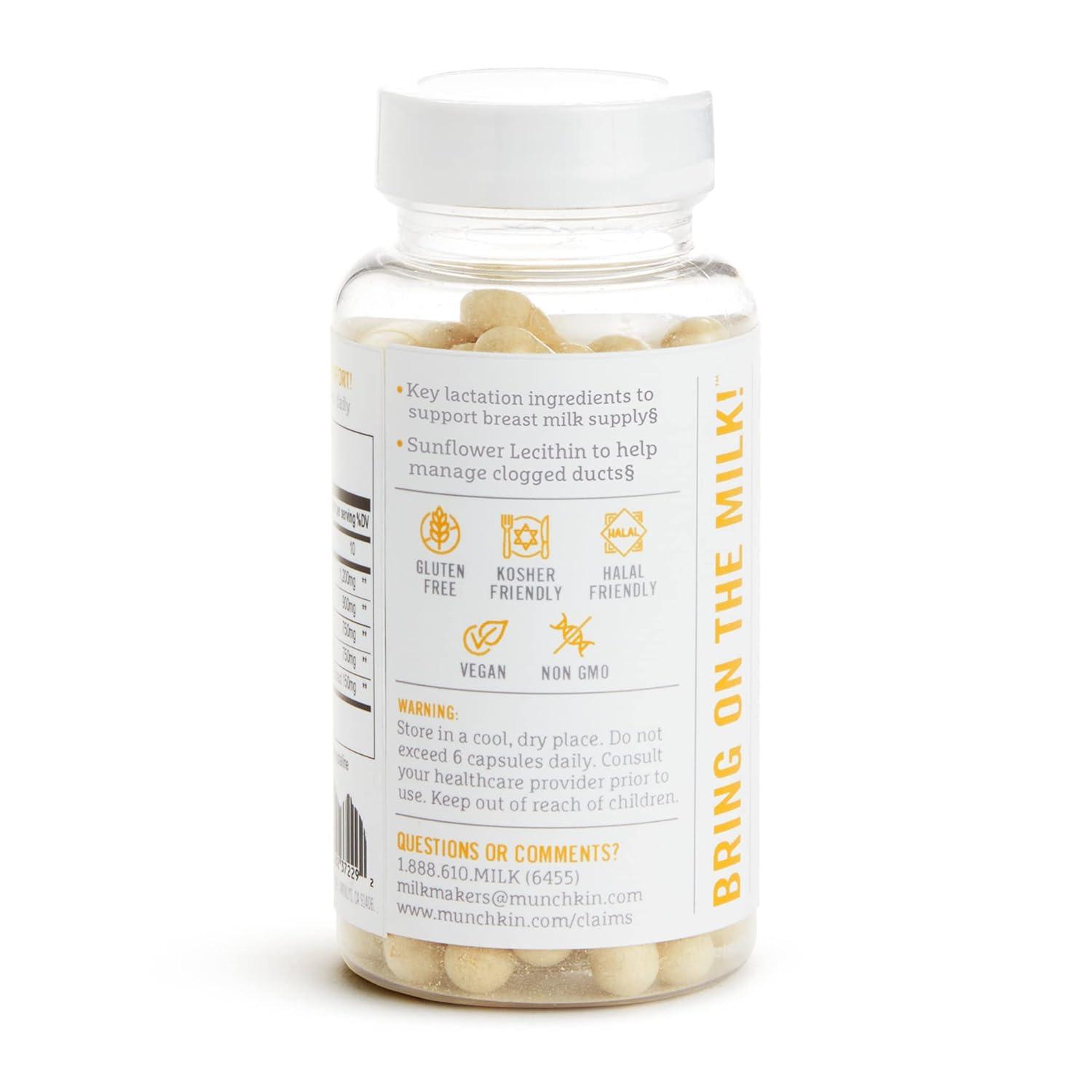 imageMunchkin Milkmakers Oatmeal Chocolate Chip Lactation Cookie Bites and 2in1 Supplements  Supports Breast Milk Supply and Healthy DuctsLactation Supplement  Oatmeal Chocolate Chip Cookies