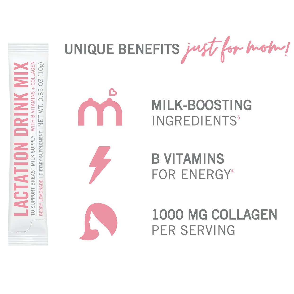 imageMunchkin Milkmakers Oatmeal Chocolate Chip Lactation Cookie Bites and 2in1 Supplements  Supports Breast Milk Supply and Healthy DuctsLactation Supplement  Berry Lemonade Drink Mix