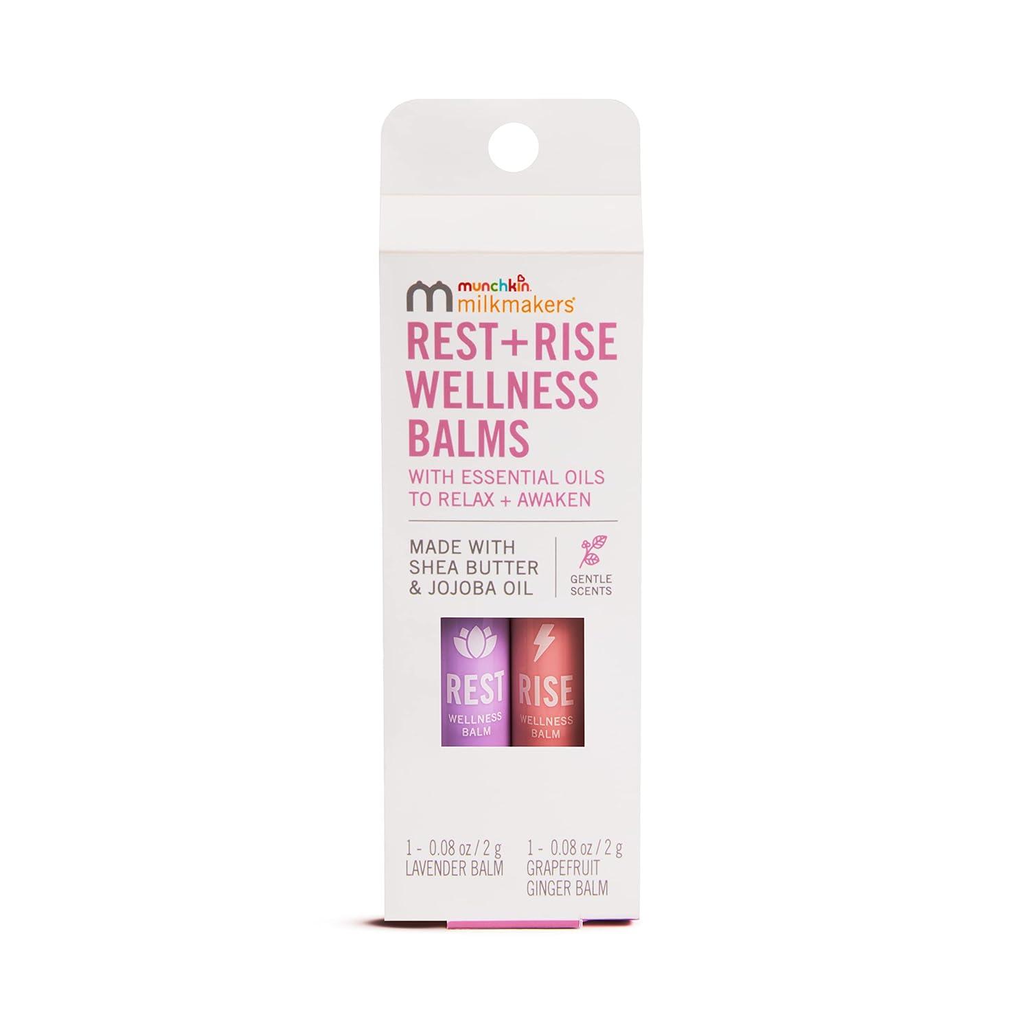 imageMunchkin Milkmakers Rest  Rise Pregnancy Wellness Balms with Essential Oils and Aromatherapy2 Count Pack of 2