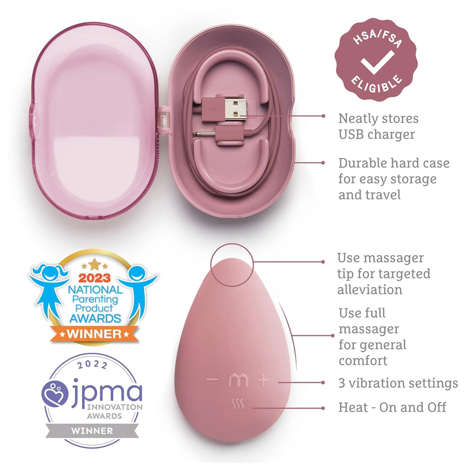 imageMunchkin Milkmakers Warm Touch Lactation Massager with Heat and Vibration Breastfeeding Postpartum Essentials HSA FSA Eligible Award Winning Dusty Rose