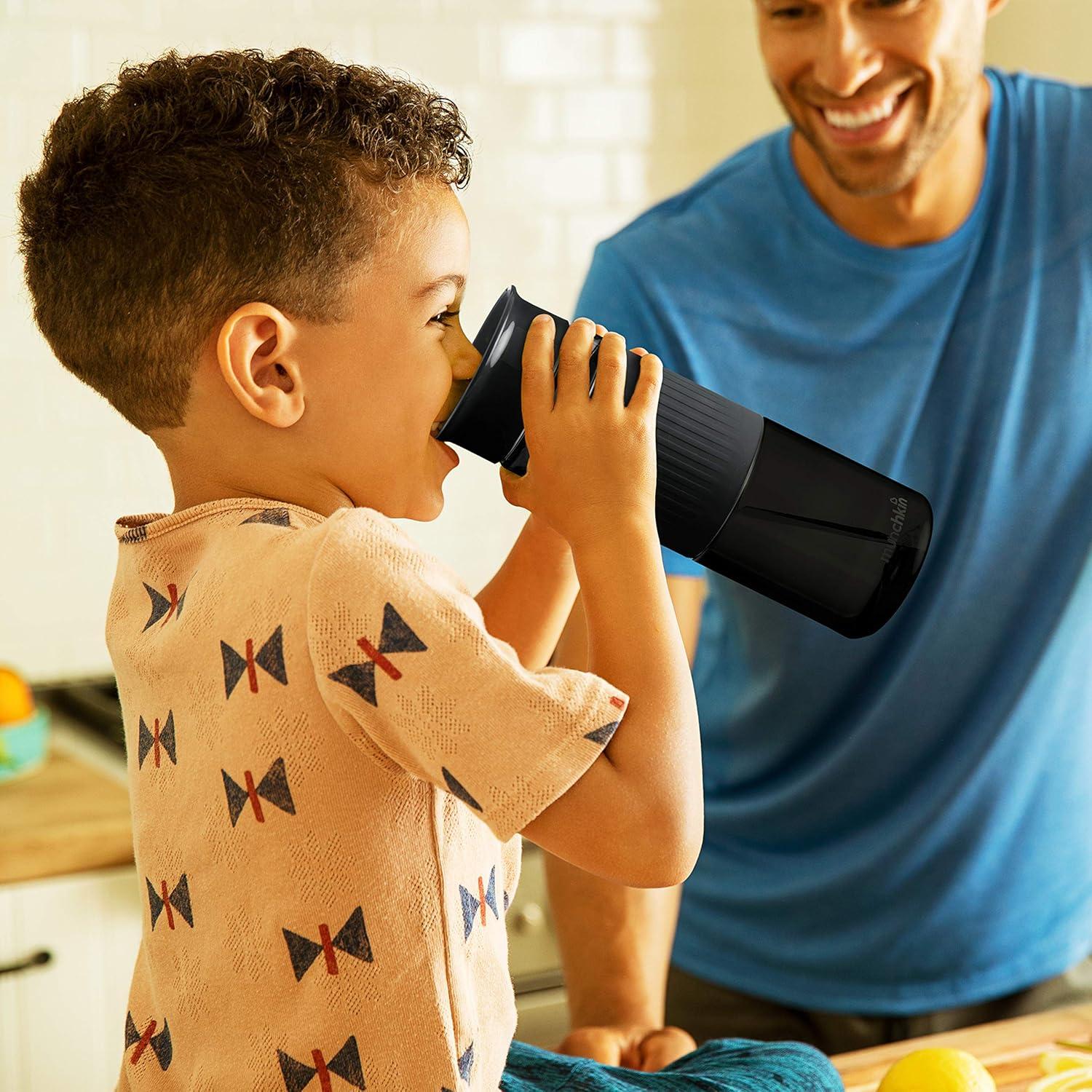 imageMunchkin Miracle 360 Cup Parent Pack 24 Ounce Spill Proof Sippy Cups Black and White 2 Pack  Great for Toddlers Big Kids or Adults