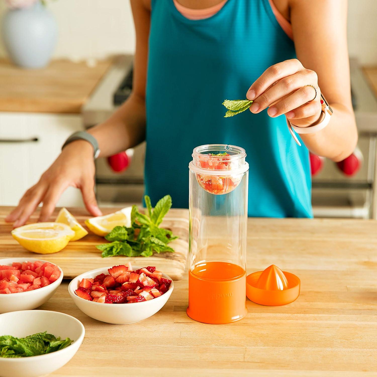 imageMunchkin Miracle 360 Fruit Infuser Water Bottle 20 Ounce OrangeOrange