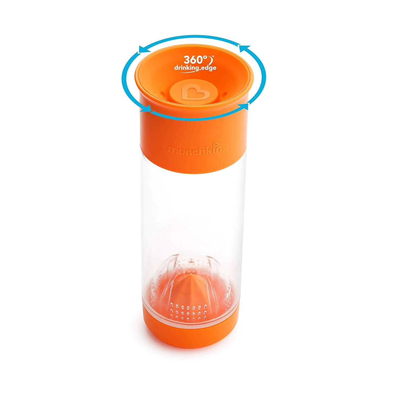 imageMunchkin Miracle 360 Fruit Infuser Water Bottle 20 Ounce OrangeOrange