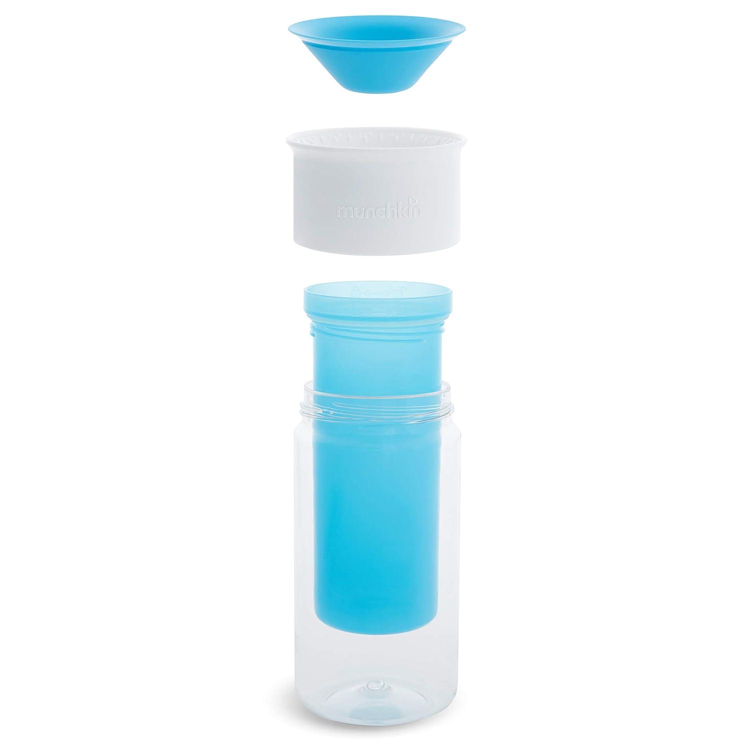 imageMunchkin Miracle 360 Insulated Sippy Cup Includes Stickers to Customize Cup 9 Ounce PurpleBlue
