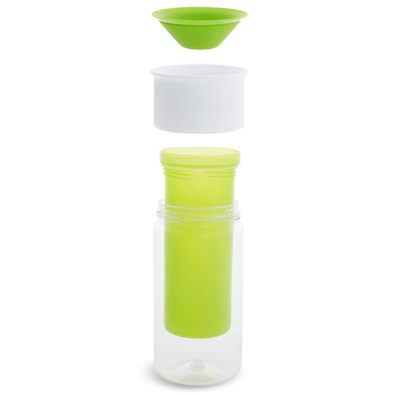 imageMunchkin Miracle 360 Insulated Sippy Cup Includes Stickers to Customize Cup 9 Ounce PurpleGreen