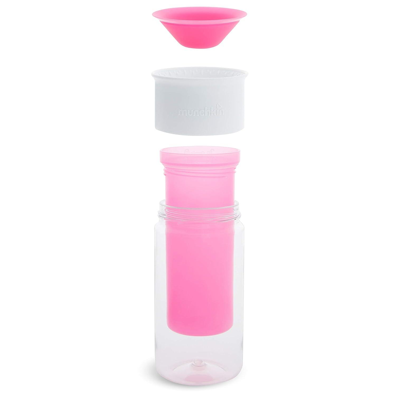 imageMunchkin Miracle 360 Insulated Sippy Cup Includes Stickers to Customize Cup 9 Ounce PurplePink