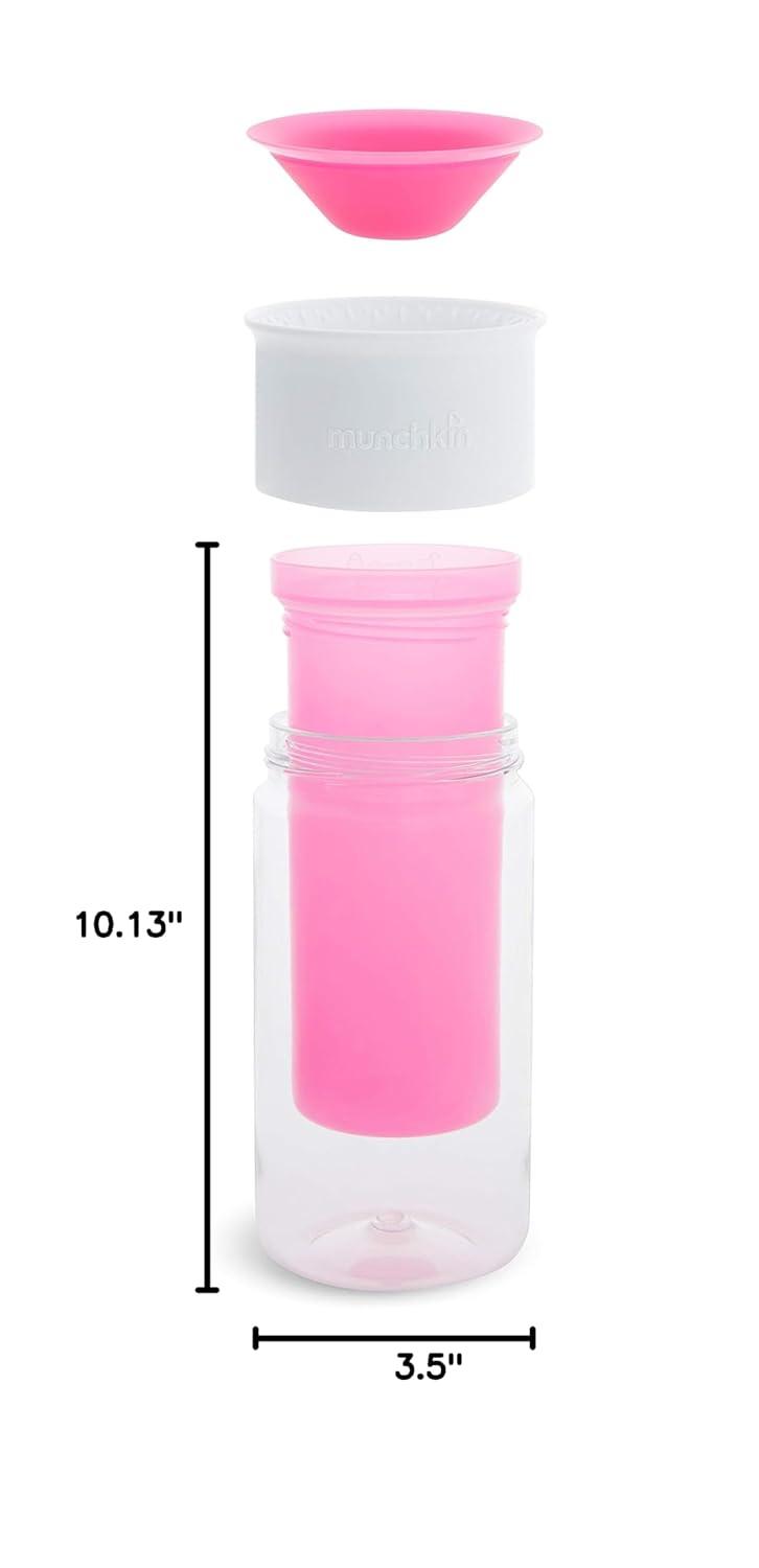 imageMunchkin Miracle 360 Insulated Sippy Cup Includes Stickers to Customize Cup 9 Ounce PurplePink