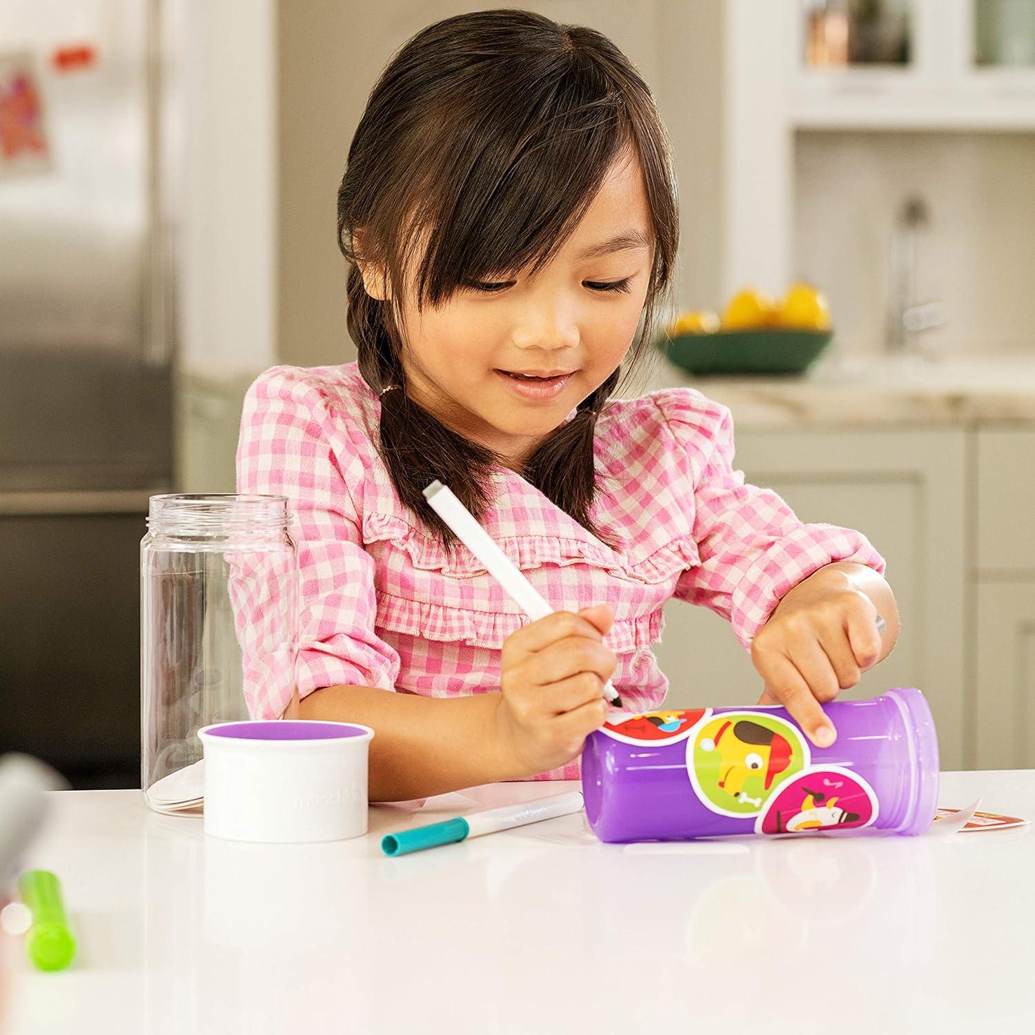 imageMunchkin Miracle 360 Insulated Sippy Cup Includes Stickers to Customize Cup 9 Ounce PurplePurple