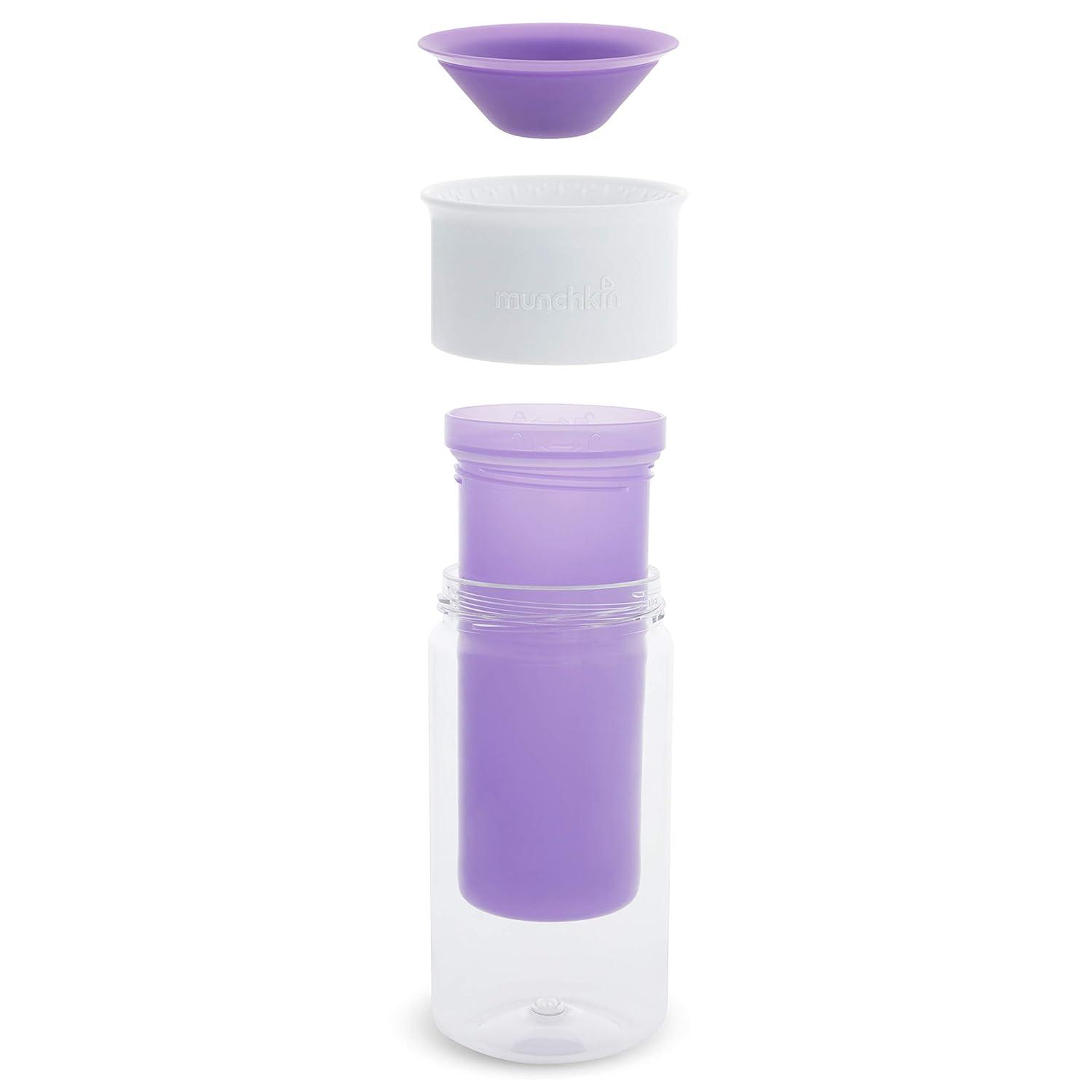 imageMunchkin Miracle 360 Insulated Sippy Cup Includes Stickers to Customize Cup 9 Ounce PurplePurple