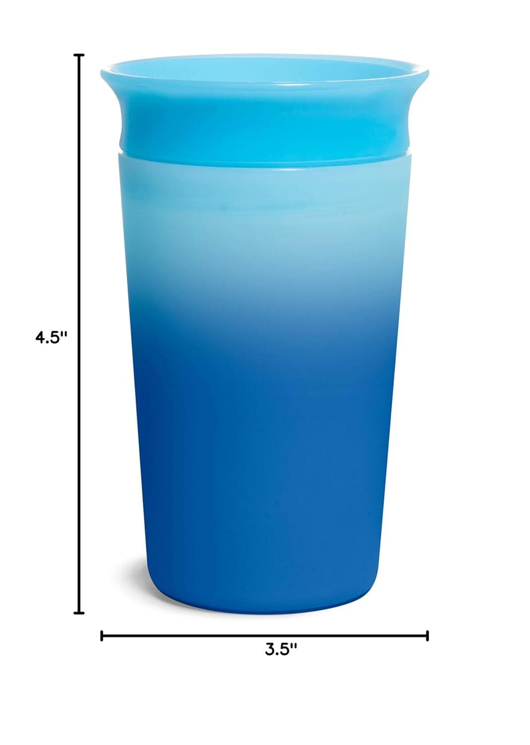 imageMunchkin Miracle 360 Sippy Cup for Toddlers Color Changes with Cold Drinks 9 Ounce PinkBlue