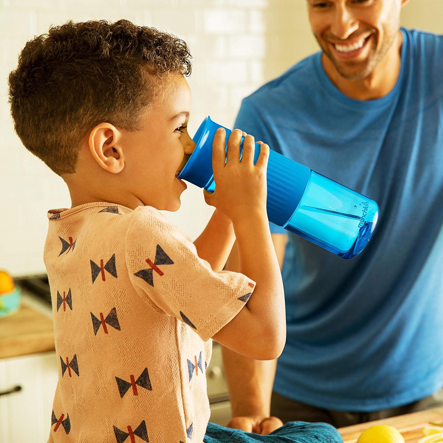 imageMunchkin Miracle 360 Spill Proof Sippy Cups 24 and 10 Ounce 2 Pack Blue  Toddler and Adult SetGreenWhite