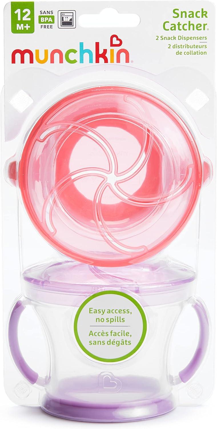 imageMunchkin Miracle 360 Trainer Cup and Snack Catcher 4 Piece Set PinkPurple