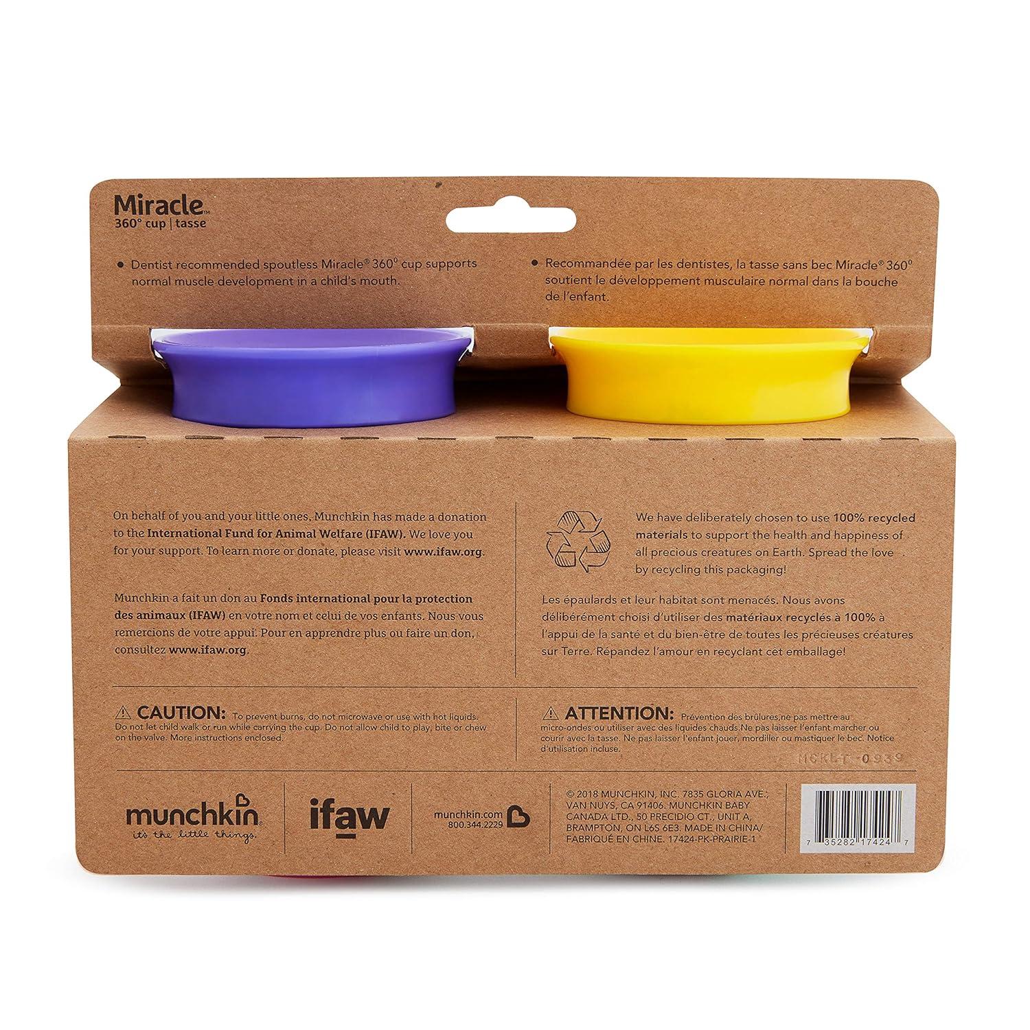 imageMunchkin Miracle 360 WildLove Sippy Cup 9 Oz 2 Pack BeeLemur9 Ounces