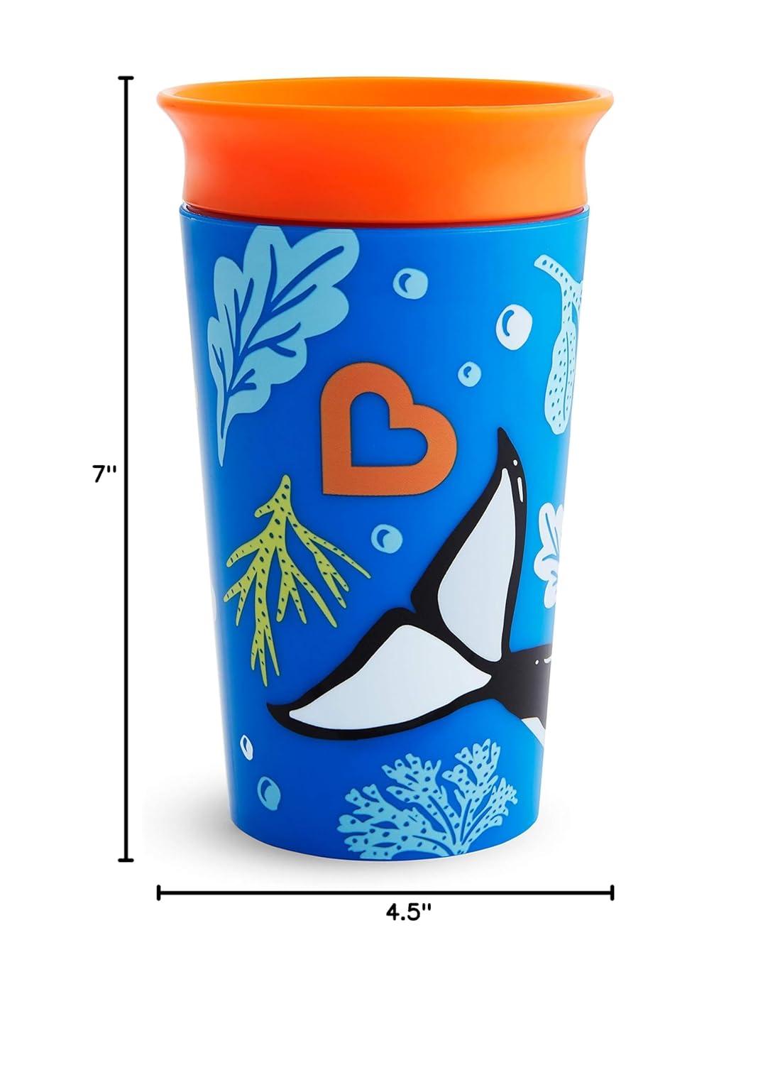 imageMunchkin Miracle 360 WildLove Sippy Cup 9 Oz Orca 1 Pack1 Count Pack of 2