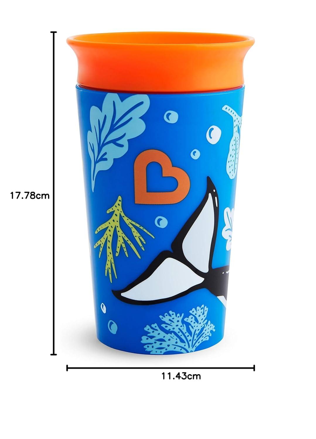 imageMunchkin Miracle 360 WildLove Sippy Cup 9 Oz Orca 1 Pack1 Count Pack of 2