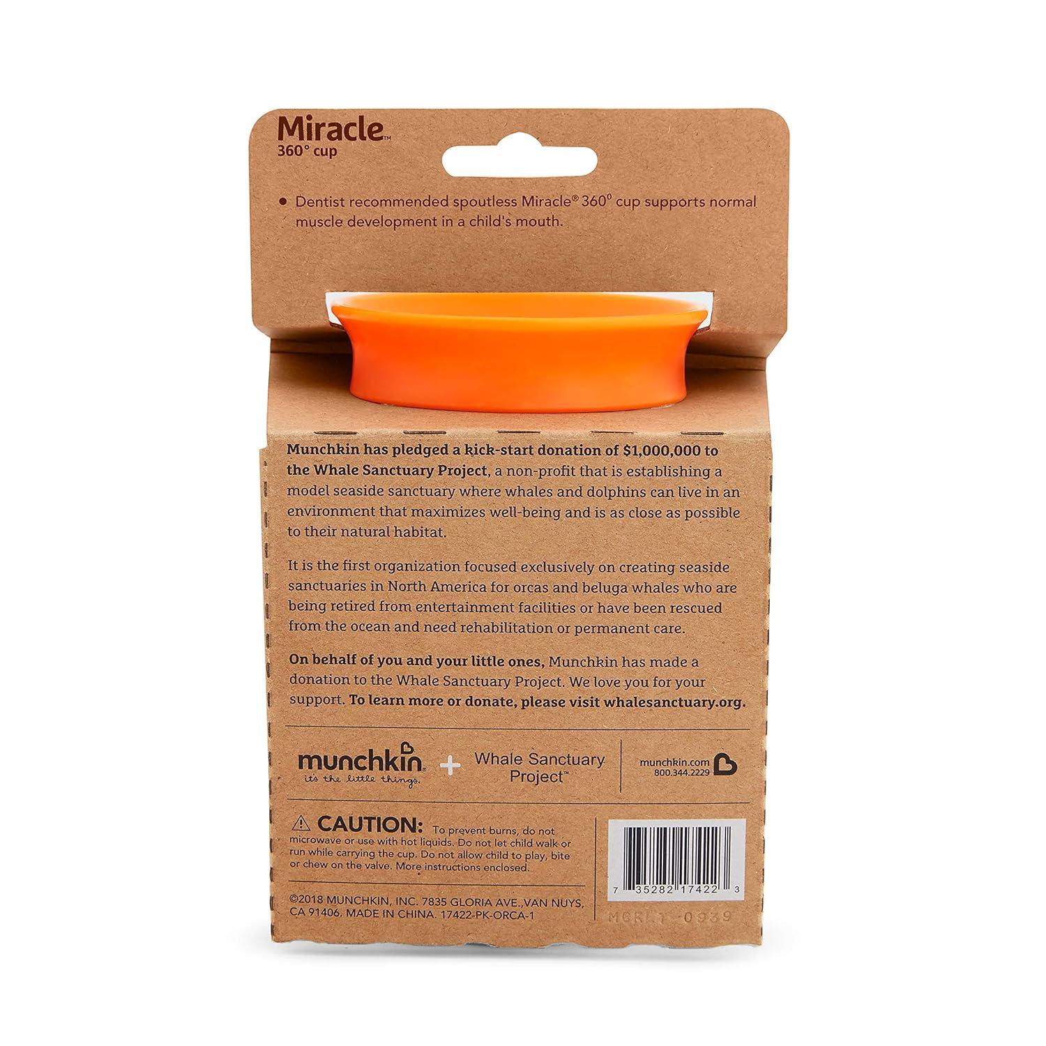 imageMunchkin Miracle 360 WildLove Sippy Cup 9 Oz Orca 1 Pack1 Count Pack of 2