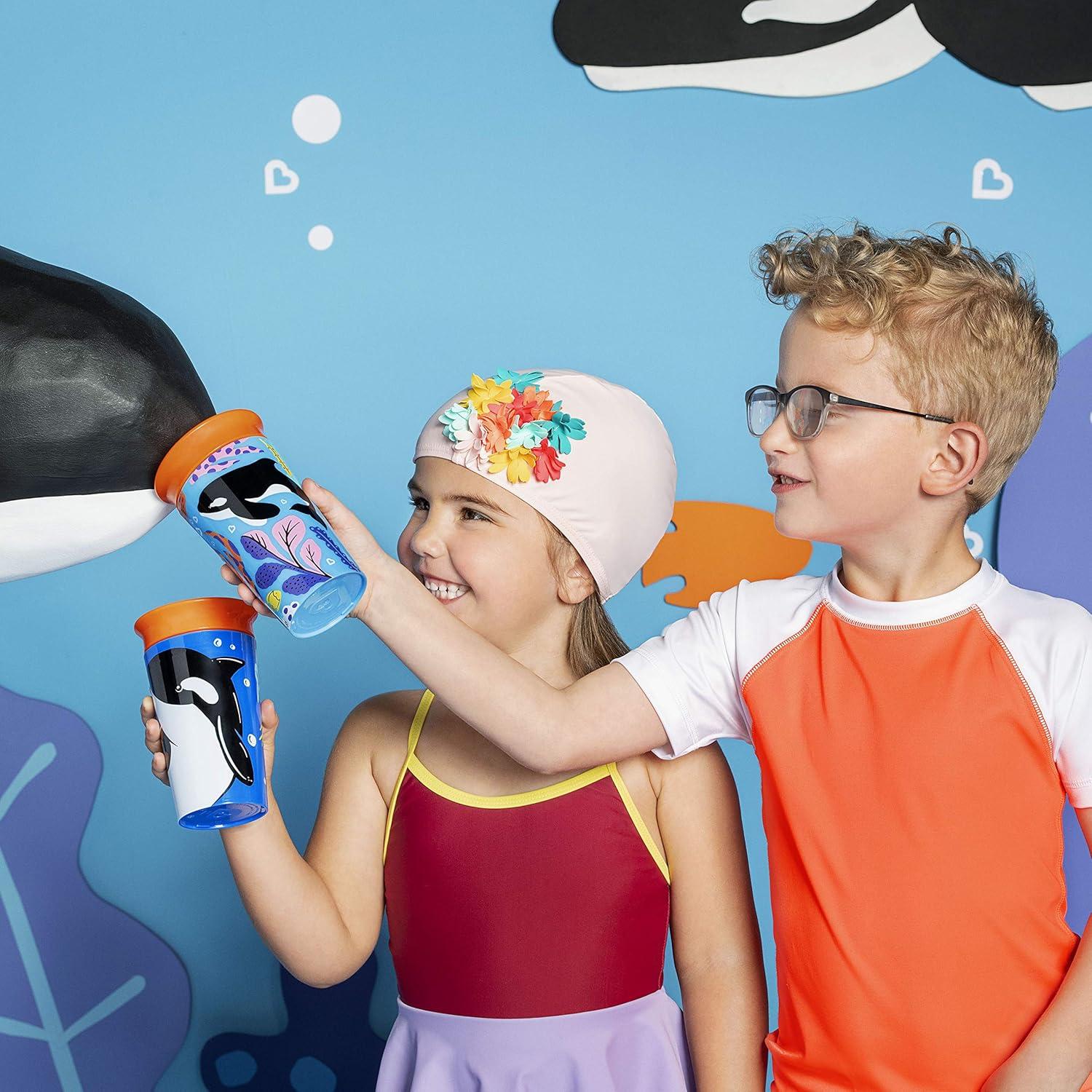 imageMunchkin Miracle 360 WildLove Sippy Cup 9 Oz Orca 1 Pack1 Count Pack of 2