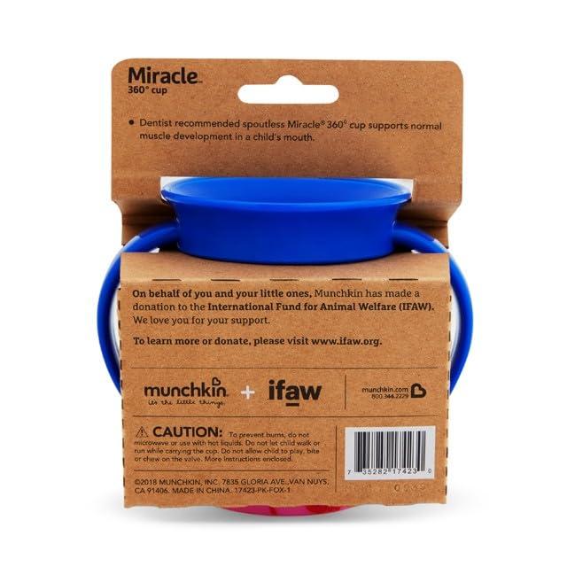 imageMunchkin Miracle 360 WildLove Trainer Sippy Cup 6 Oz Red FoxFox