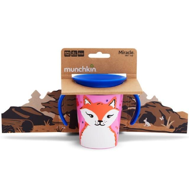 imageMunchkin Miracle 360 WildLove Trainer Sippy Cup 6 Oz Red FoxFox