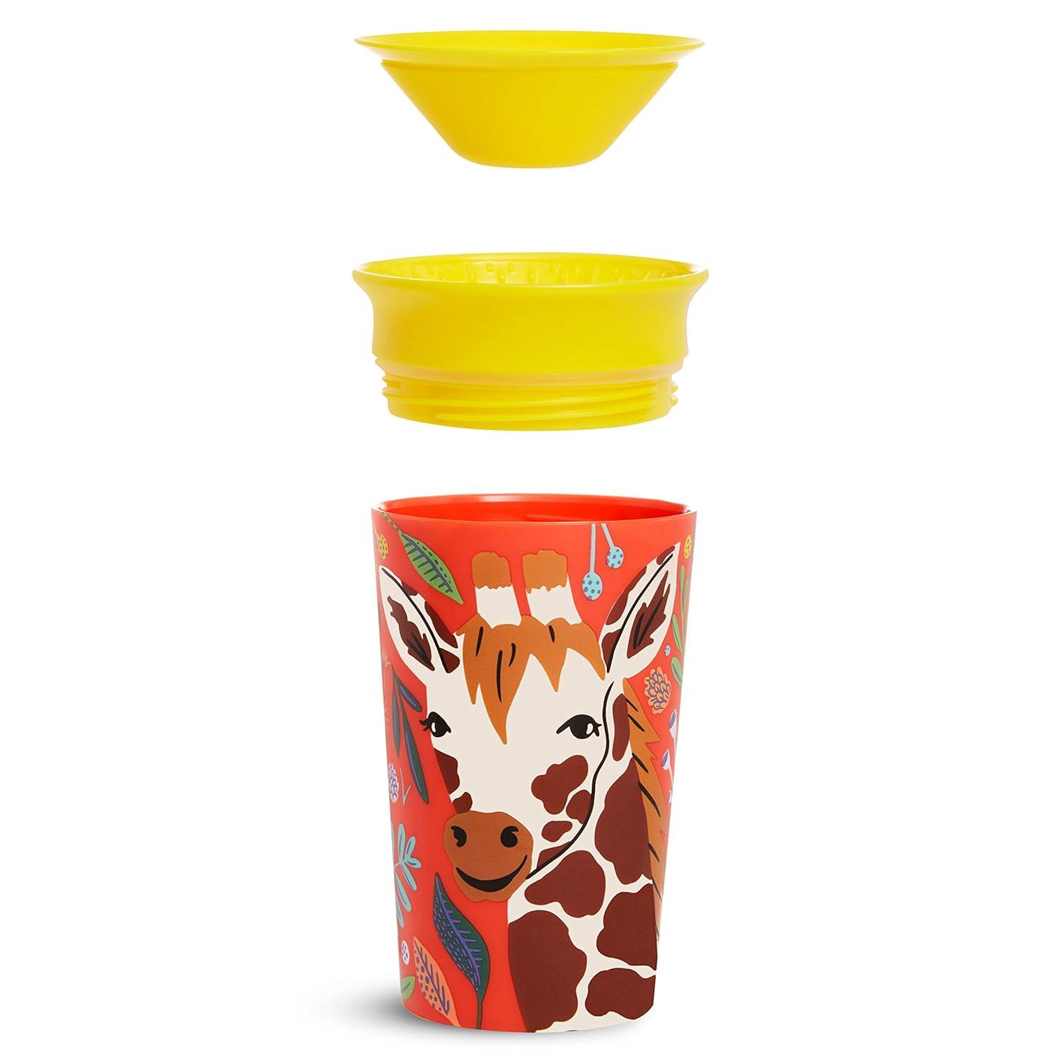 imageMunchkin Miracle 360 Wildlove Sippy Cup 9 Oz Giraffe Sipper and lid