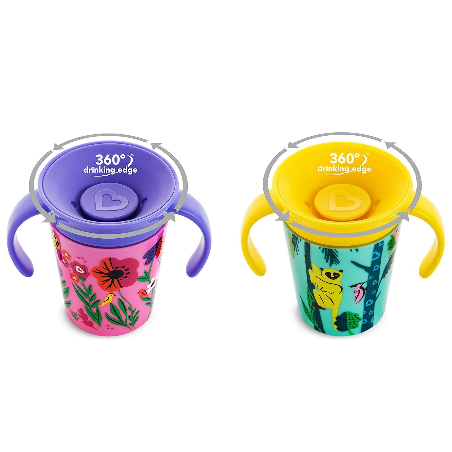 imageMunchkin Miracle 360 Wildlove Trainer Cup 6 Oz 2 Pack TigerRhino6 Ounces