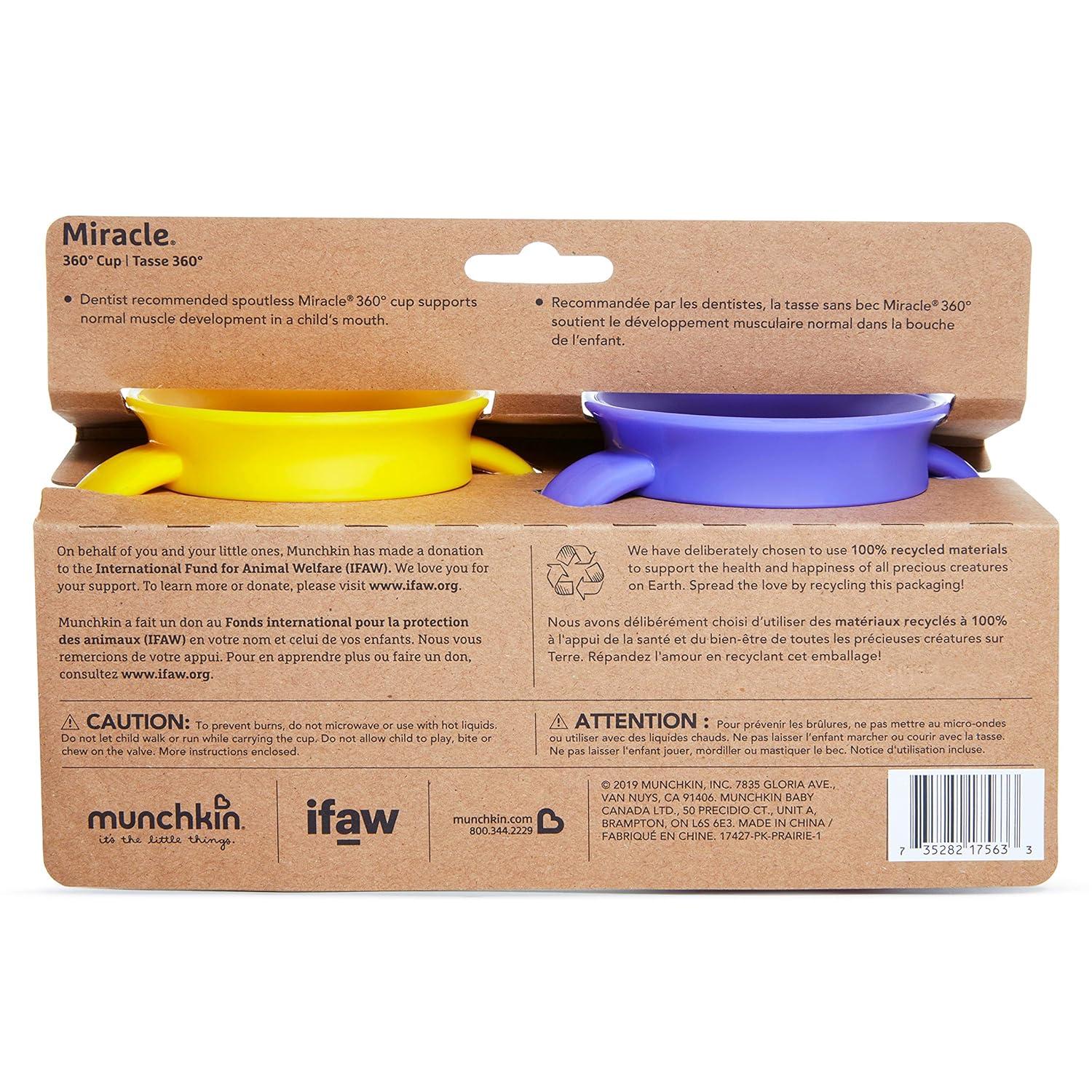 imageMunchkin Miracle 360 Wildlove Trainer Cup 6 Oz 2 Pack TigerRhino6 Ounces