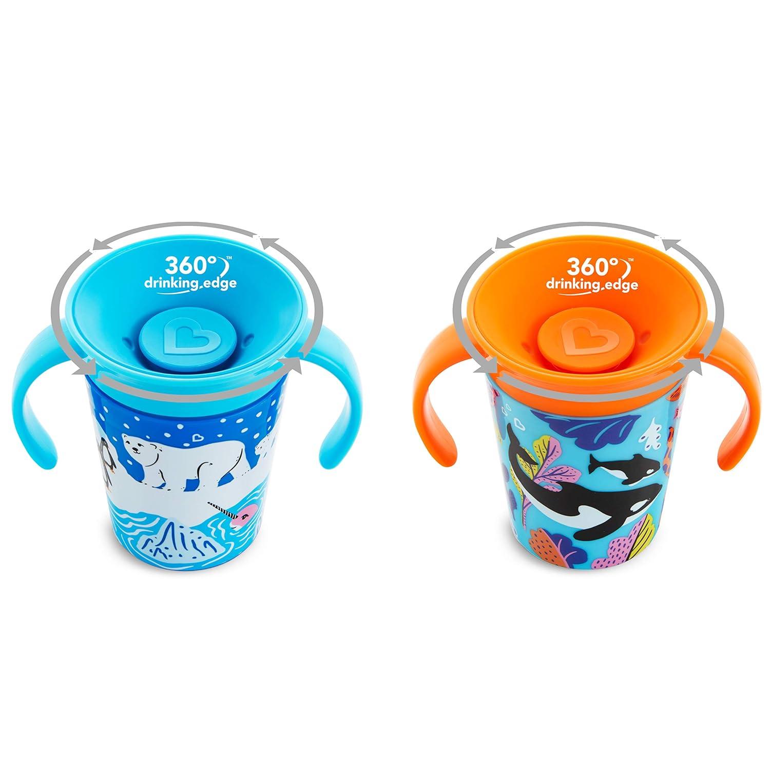 imageMunchkin Miracle 360 Wildlove Trainer Cup 6 Oz 2 Pack TigerRhino6 Ounces