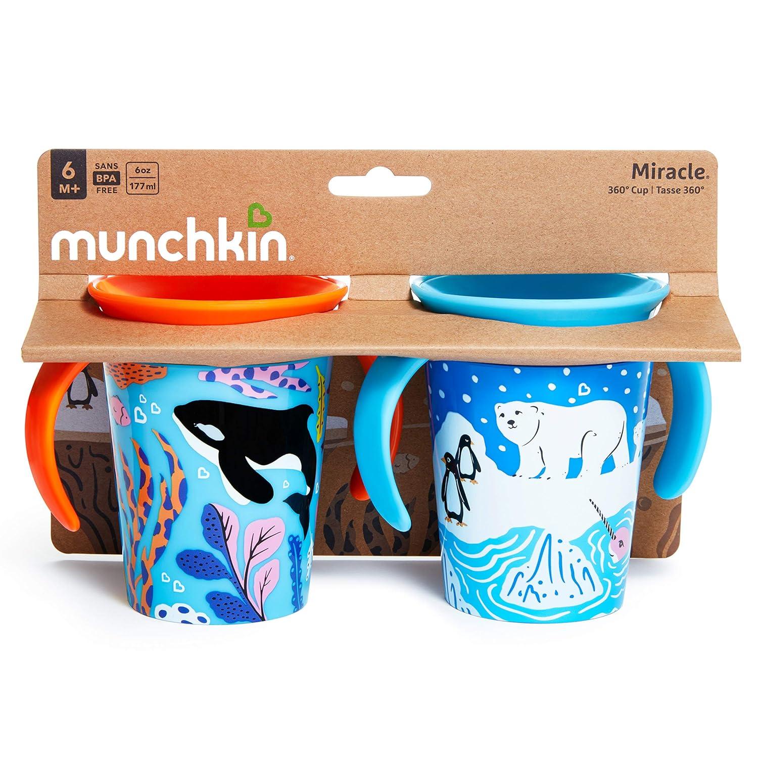 imageMunchkin Miracle 360 Wildlove Trainer Cup 6 Oz 2 Pack TigerRhino6 Ounces