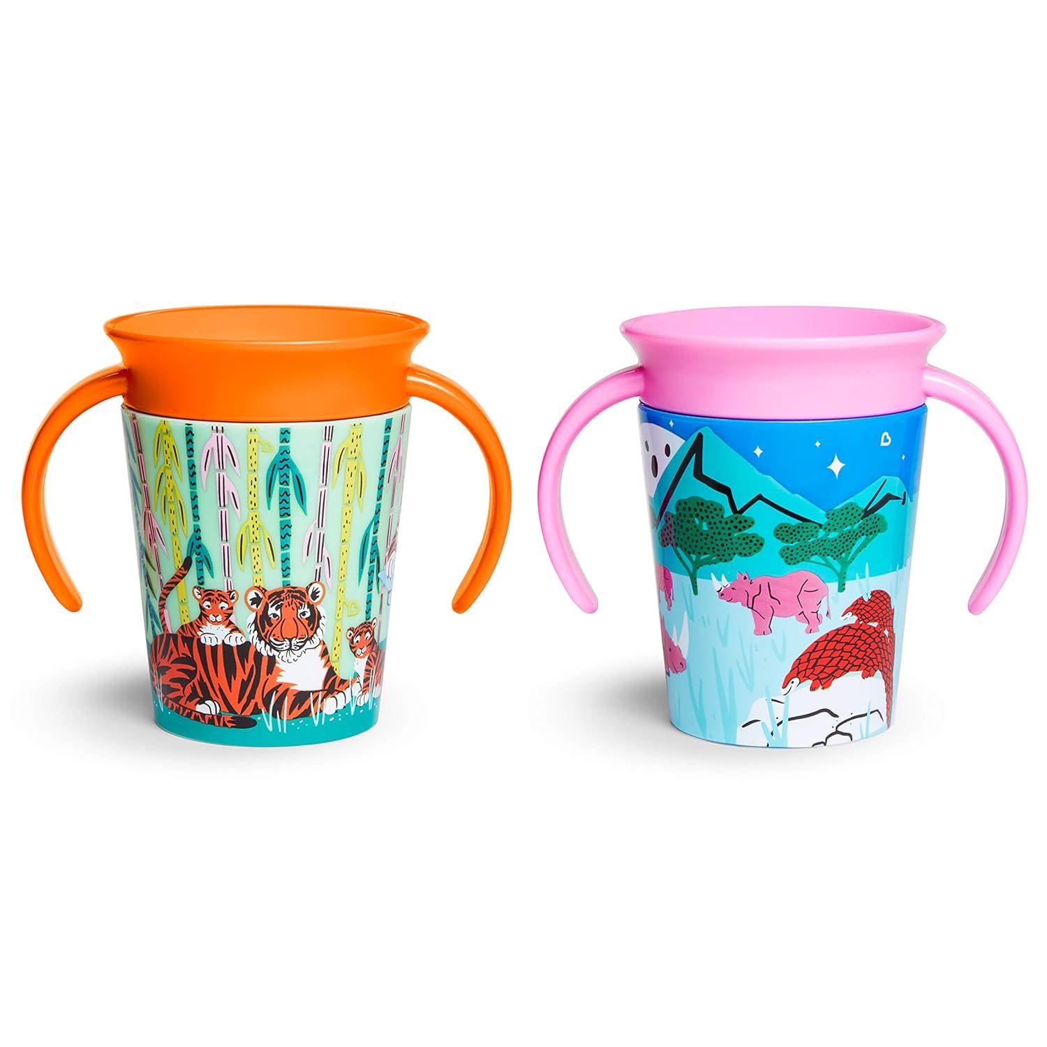 imageMunchkin Miracle 360 Wildlove Trainer Cup 6 Oz 2 Pack TigerRhino6 Ounces