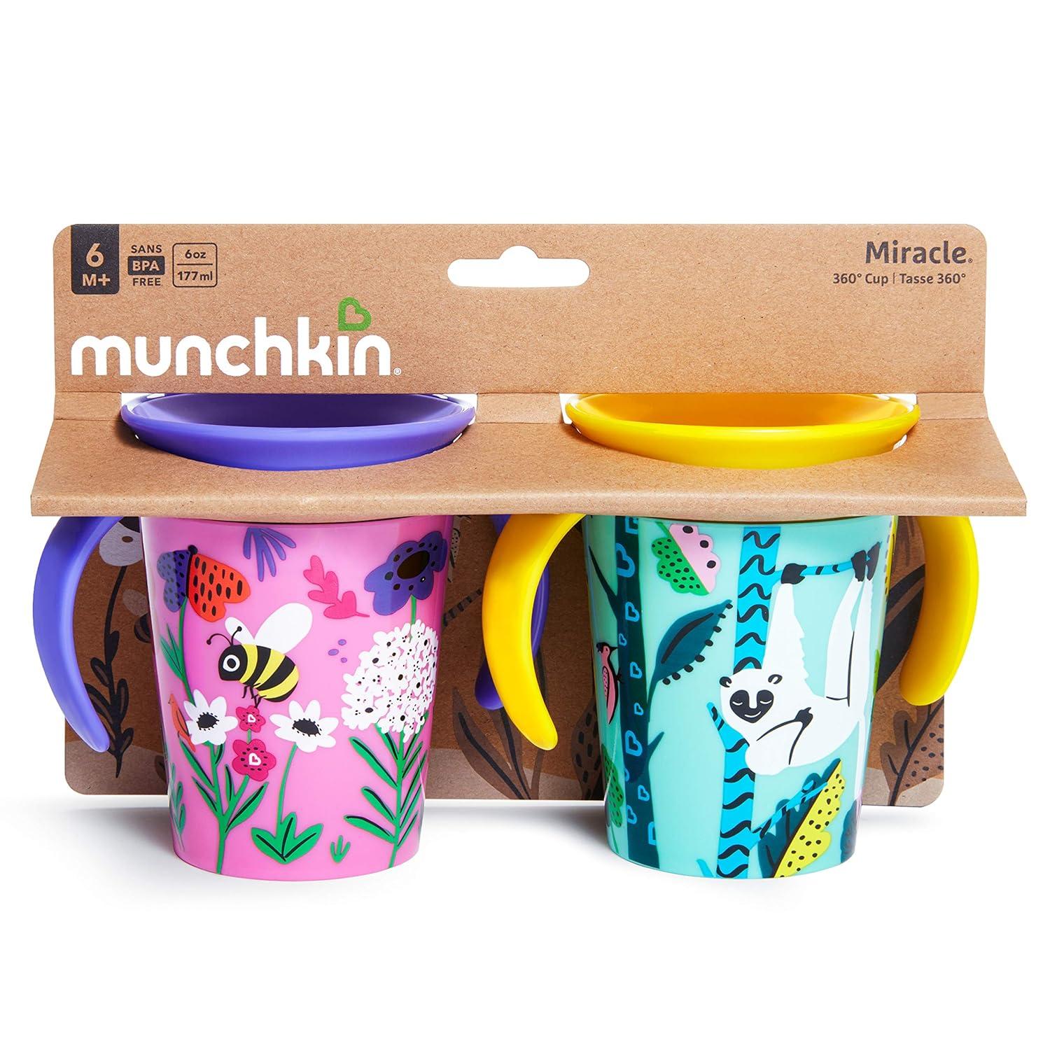 imageMunchkin Miracle 360 Wildlove Trainer Cup 6 Oz 2 Pack TigerRhino6 Ounces