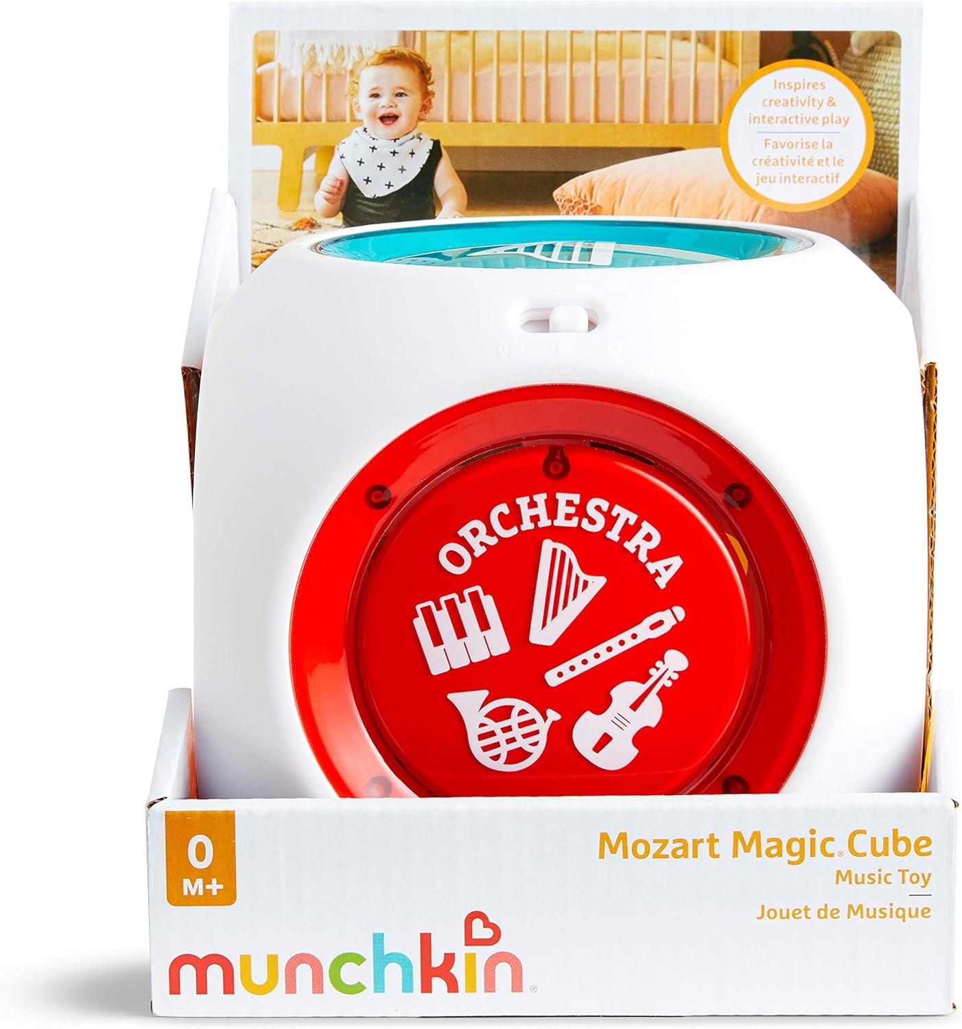 imageMunchkin Mozart Magic Cube Music Toy for Baby and Toddler  Includes 5 Instrument Sounds 8 Mozart Songs and Lights1 Count Pack of 1