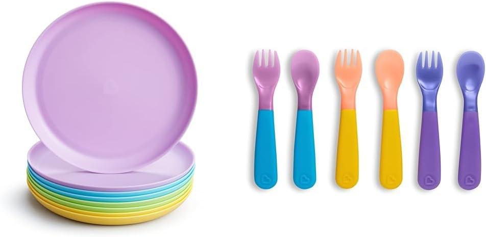 imageMunchkin Multi Baby and Toddler Plates 8 Count Pack of 18 Count Pack of 1