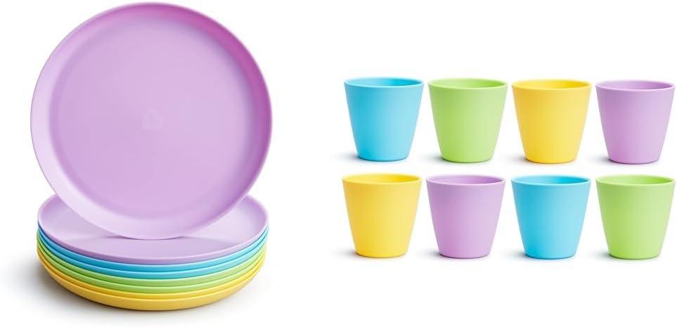 imageMunchkin Multi Baby and Toddler Plates 8 Count Pack of 18 Count Pack of 1
