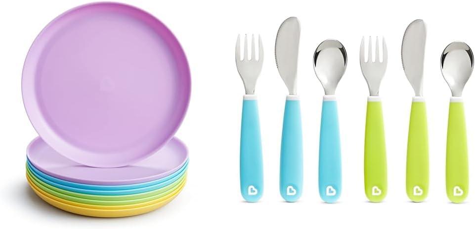 imageMunchkin Multi Baby and Toddler Plates 8 Count Pack of 18 Count Pack of 1