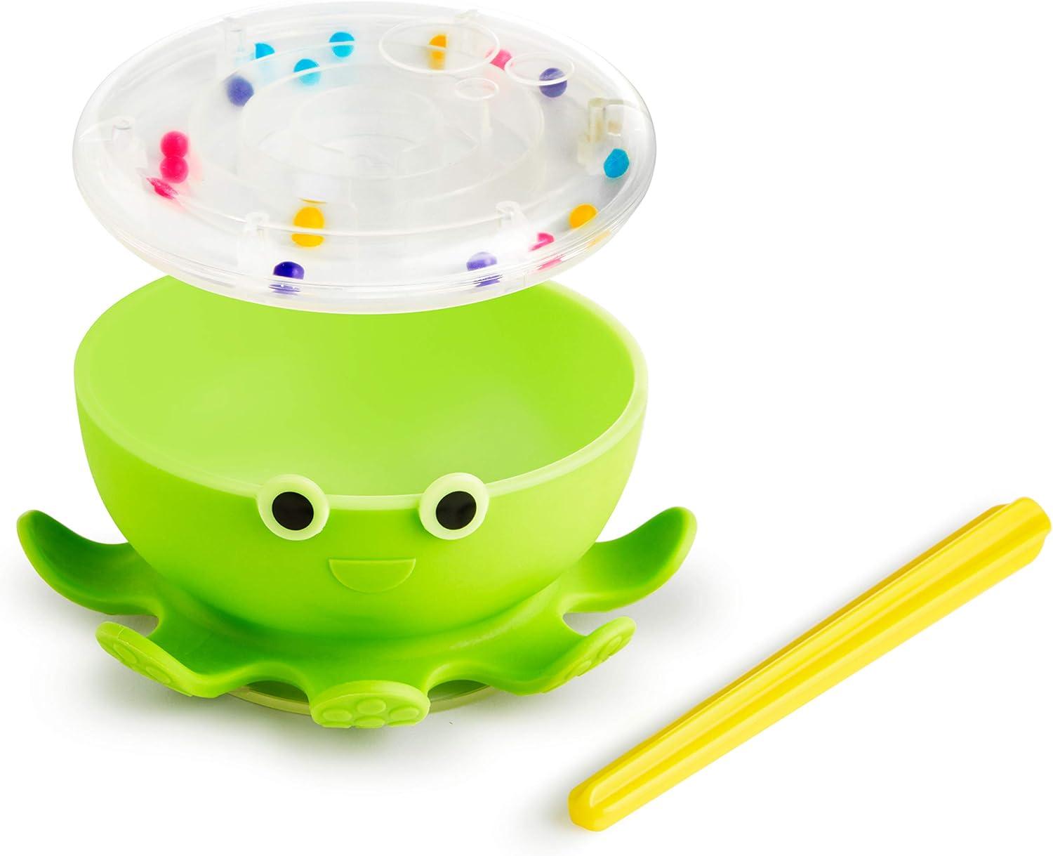 imageMunchkin Octodrum 3in1 Musical Toddler Bath Toy Drum Tambourine and Maze Green2 Piece Set