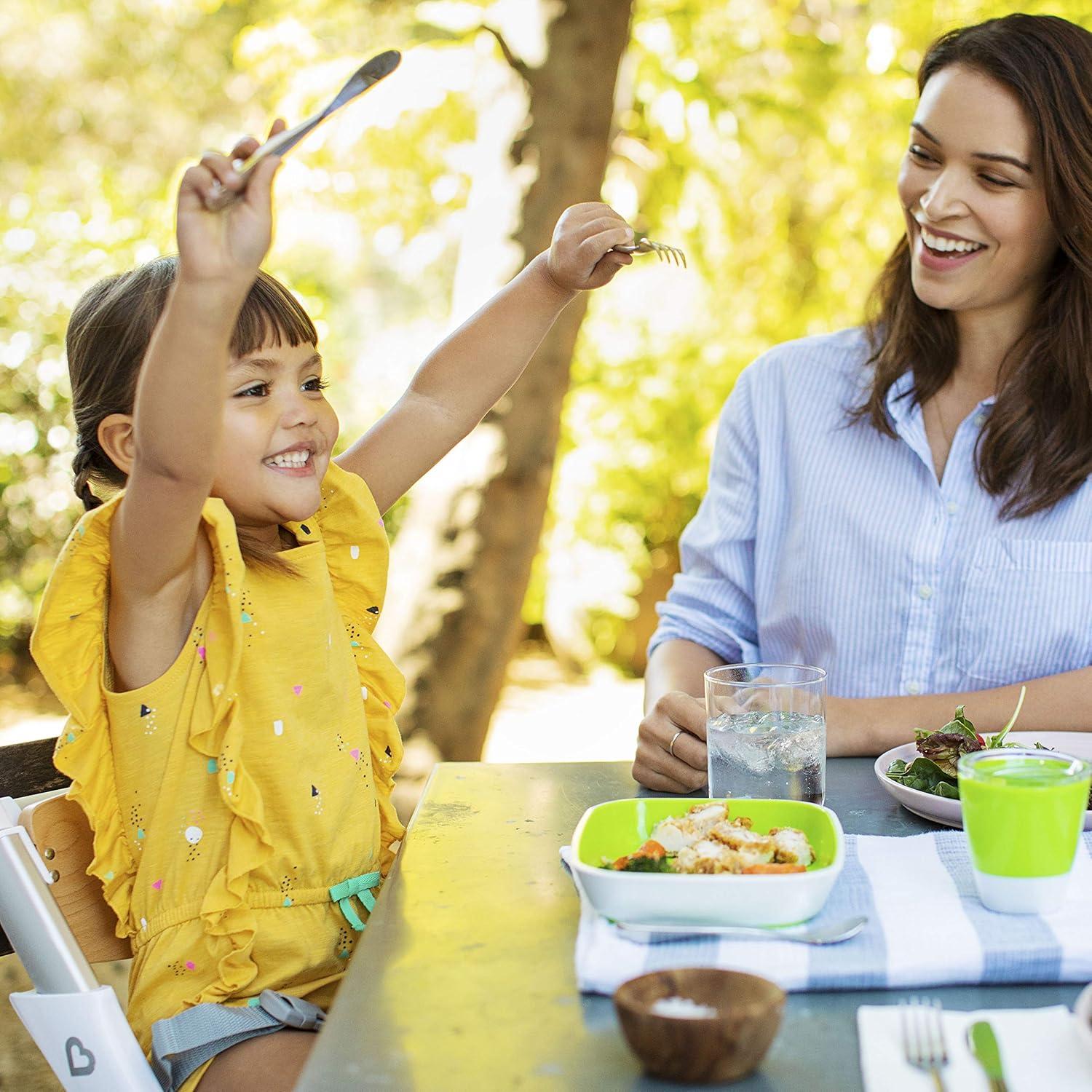 imageMunchkin Polish Toddler Utensils Includes Fork Knife and Spoon Stainless Steel 3 Piece3 Piece SetPack of 1