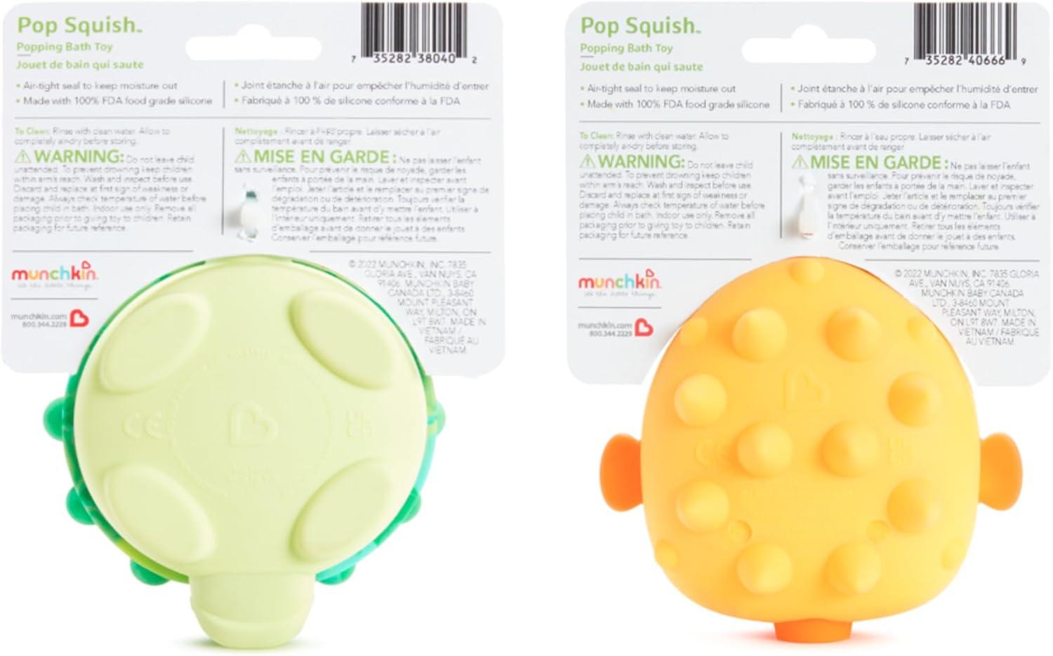imageMunchkin Pop Squish Bath Toy Mold Free Baby and Toddler Bathtub Toy with Sensory and Fidget Play StarfishSmall