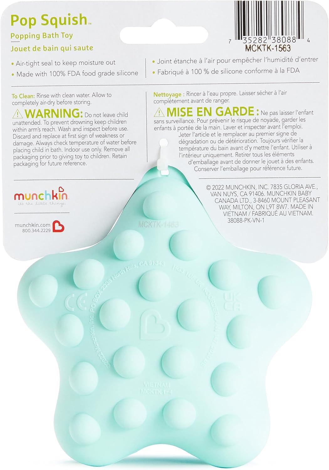 imageMunchkin Pop Squish Bath Toy Mold Free Baby and Toddler Bathtub Toy with Sensory and Fidget Play StarfishSmall