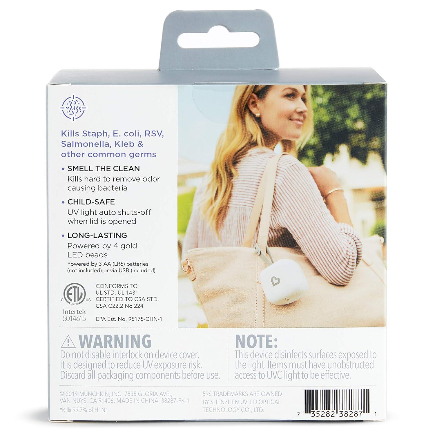 imageMunchkin Portable UVC Cleaner for Pacifiers Teethers and More White