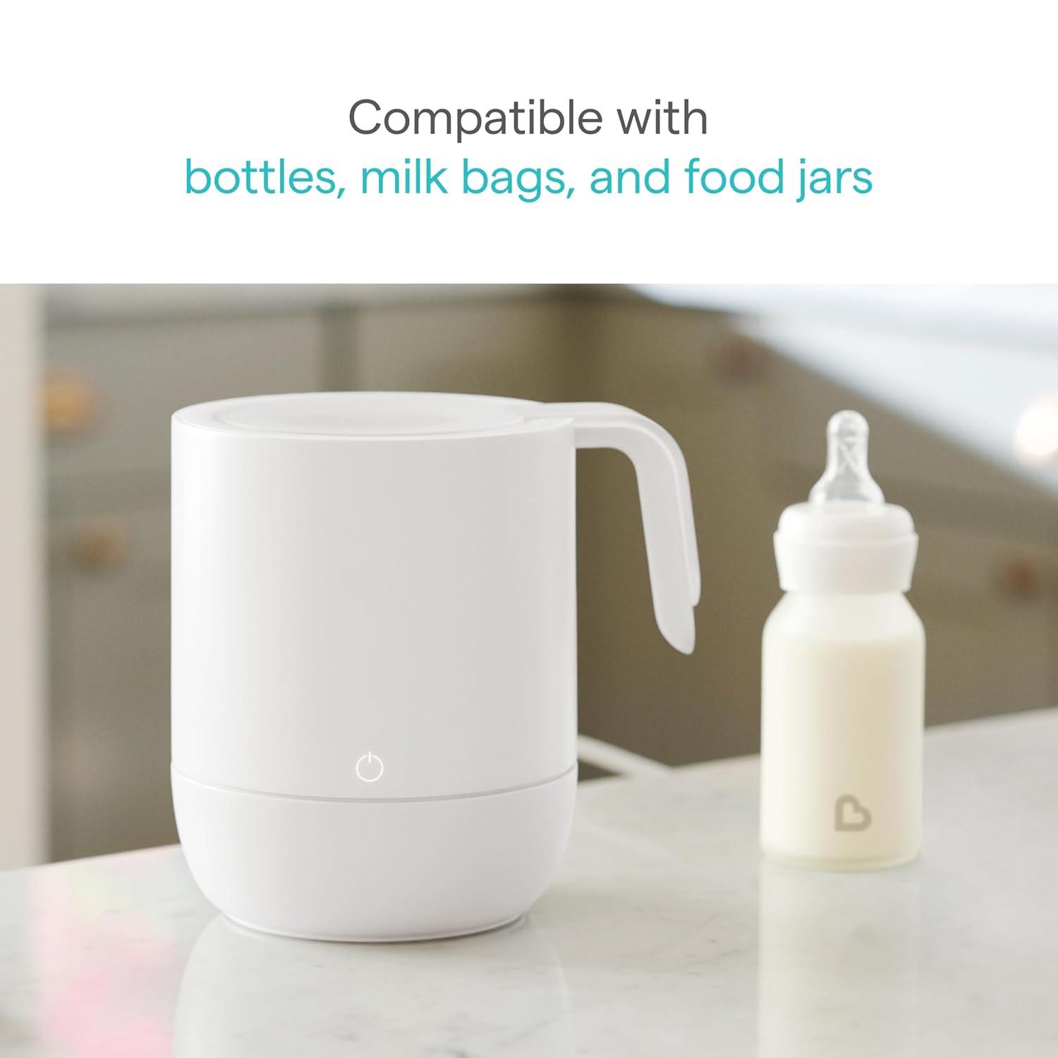 imageMunchkin Precision Baby Bottle Warmer for Breastmilk Formula Food Jars and Sterilizing Small Parts  Compatible with All Bottle Brands Glass Silicone ampamp Plastic Digital Display White PluginBottle Warmer