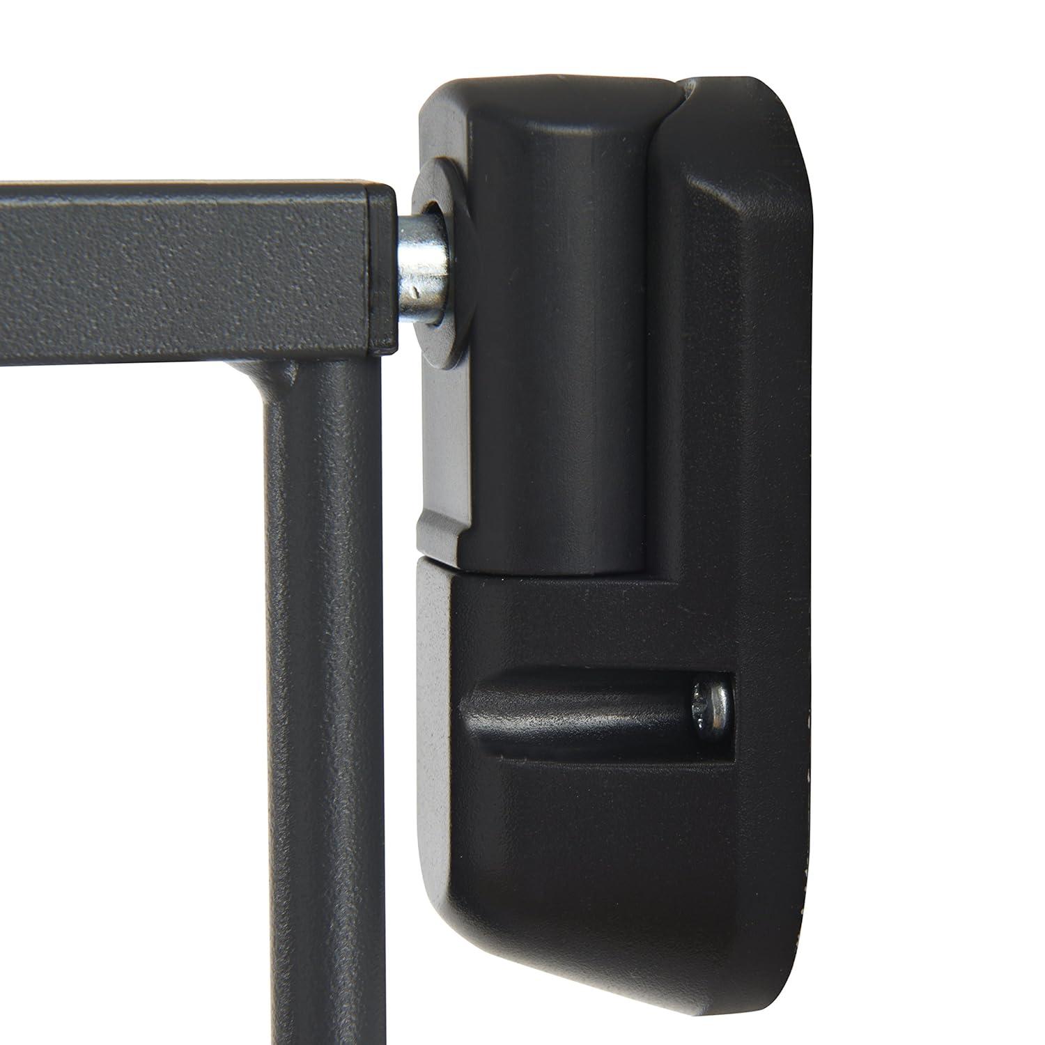 imageMunchkin Push to Close Baby Gate Hardware Mounted Safety Gate for Stairs Hallways and Doors Extends 285quot to 45quot Wide Metal Dark Grey