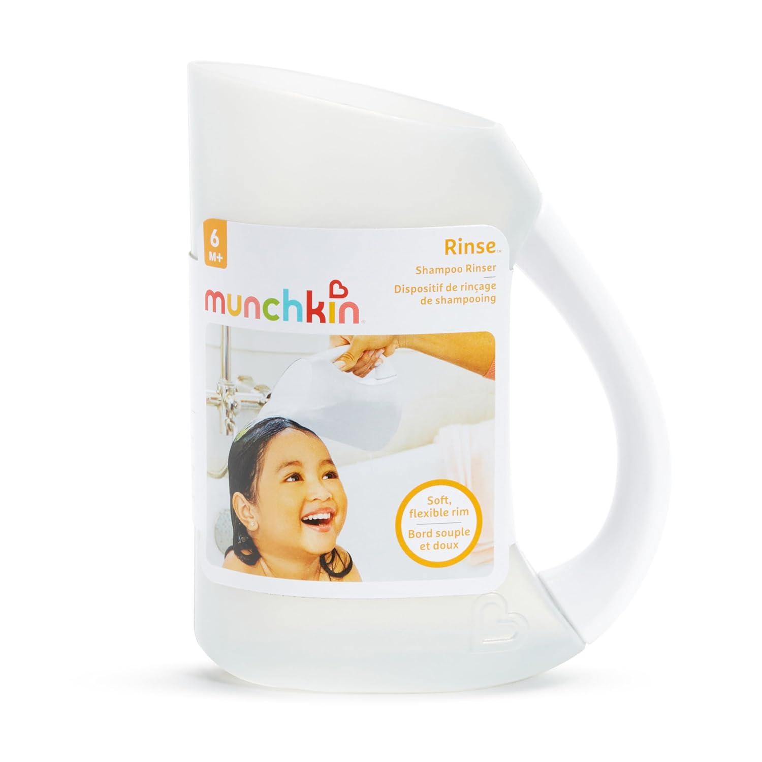 imageMunchkin Rinse Shampoo Bath Rinser Cup Ultra Soft and Flexible Rim Babies Toddlers and Kids GreyBath Rinser