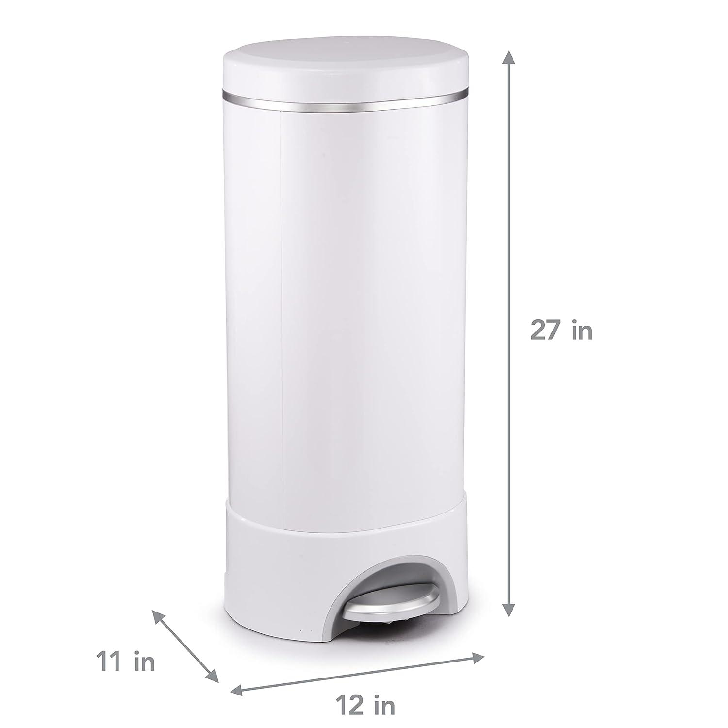 imageMunchkin STEP Diaper Pail Powered by Arm ampamp Hammer 1 in Odor Control AwardWinning Includes 1 Snap Seal ampamp Toss Bag 1 Starter Refill Ring and 1 PUCK Baking Soda CartridgeDiaper Pail