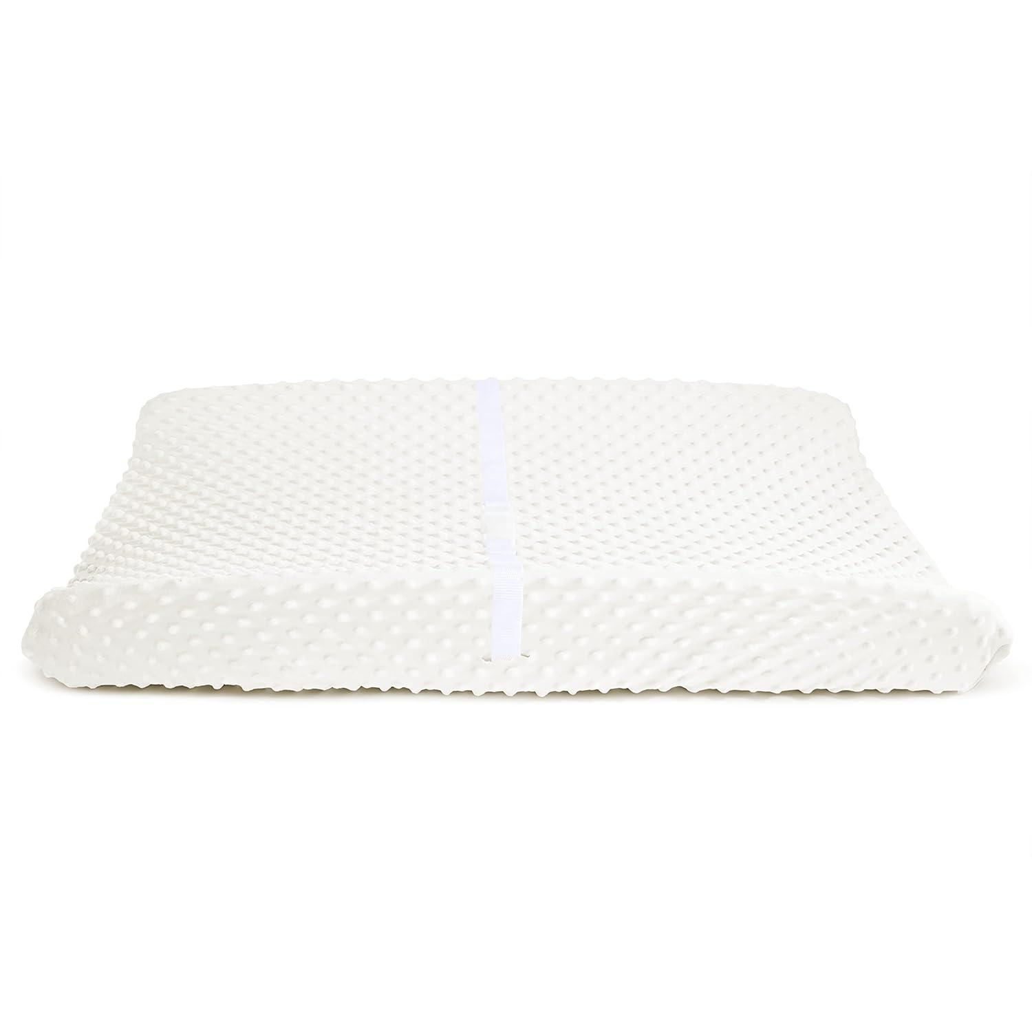 imageMunchkin Secure Grip Baby Diaper Changing Pad for Dresser Waterproof and Wipeable Contoured Standard Size 1475quot x 31quot WhiteChanging Pad Covers