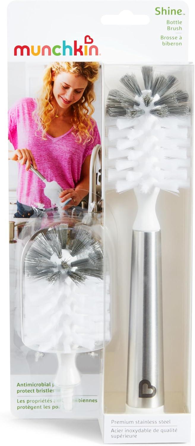 imageMunchkin Shine Stainless Steel Bottle Brush and Refill Brush Head110g