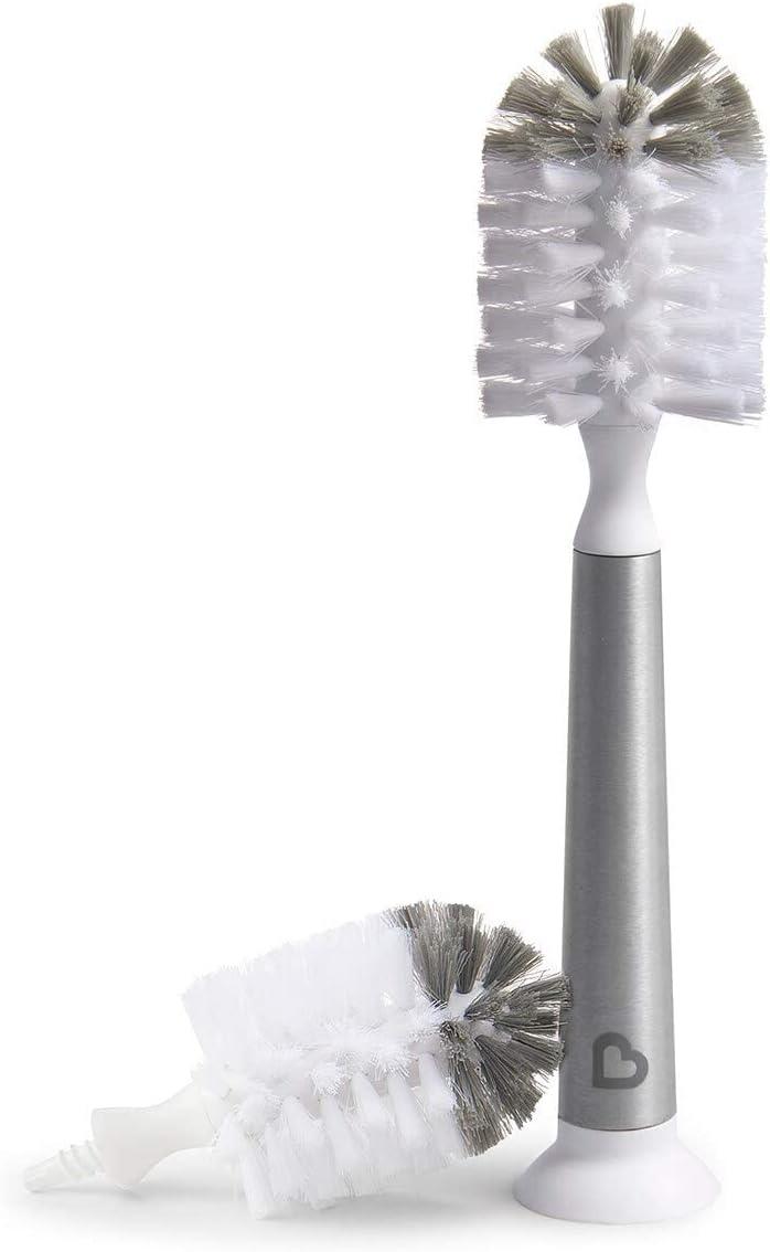 imageMunchkin Shine Stainless Steel Bottle Brush and Refill Brush Head2 Count Pack of 1