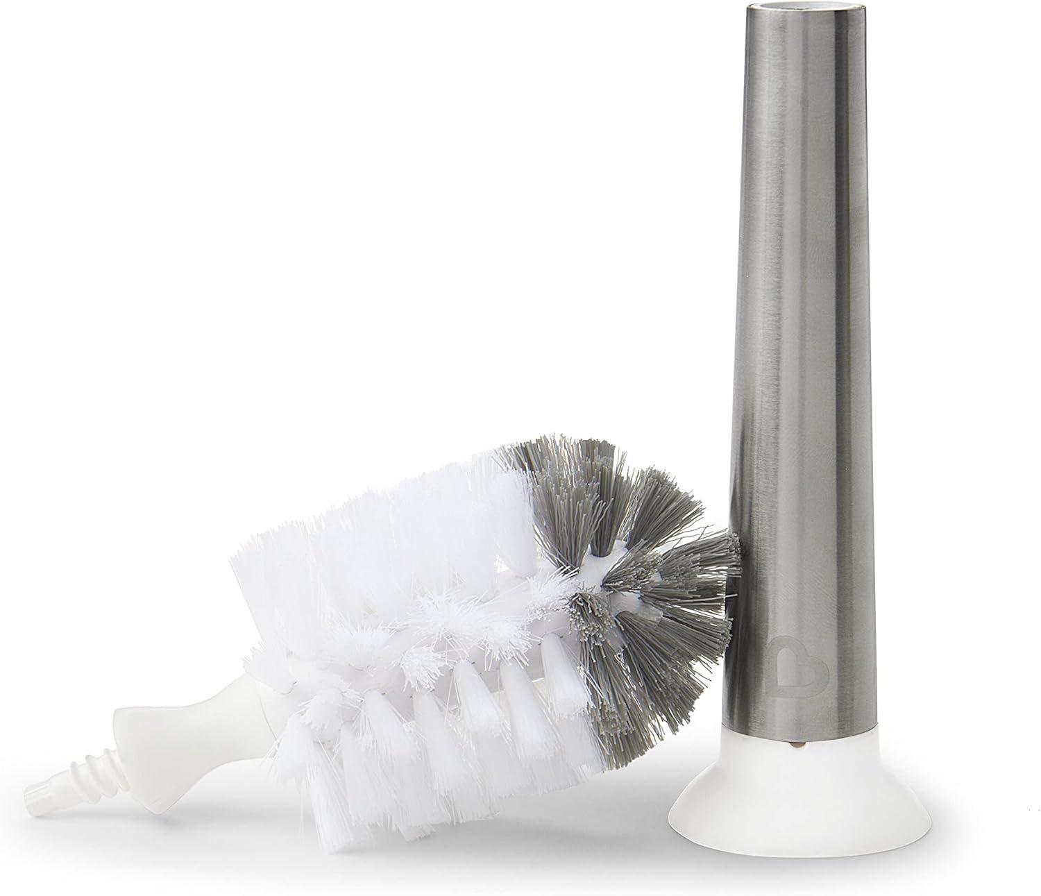 imageMunchkin Shine Stainless Steel Bottle Brush and Refill Brush Head2 Count Pack of 2